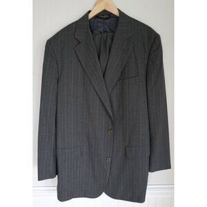 BROOKS BROTHERS 44L Golden Fleece Gray 3 Button Pinstripe Wool Pant Suit 40 x 29